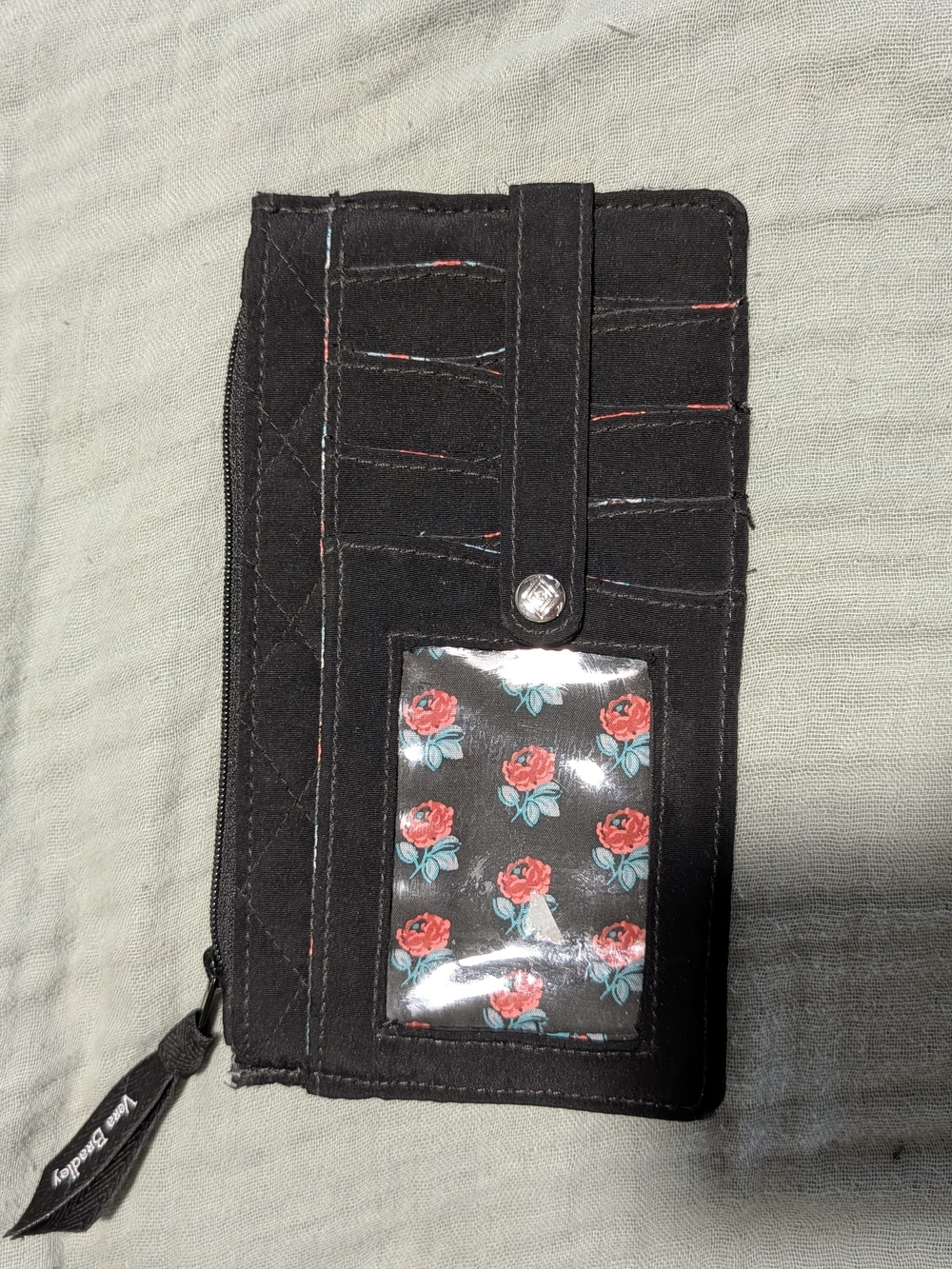 Vera Bradley slim Wallet Rose Coquette Minimalist